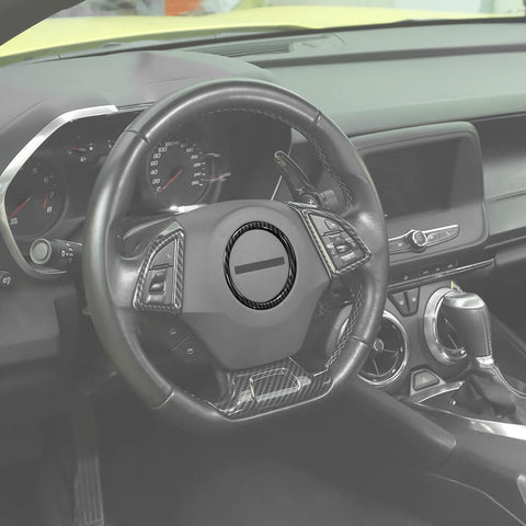For 2017+ Chevrolet Camaro Steering Wheel Central Ring Trim Decor Cover