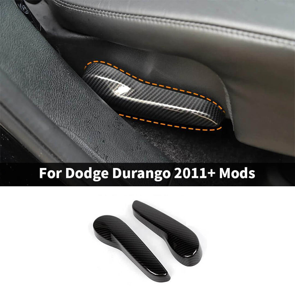 For 2011+ Dodge Durango Rear Seat Adjust Handle Switch Cover Trim (2 pcs)