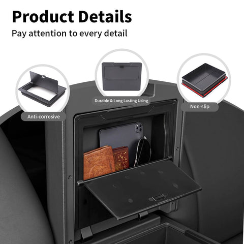 For 2024+ 4Runner Center Console Armrest Hidden Storage Box