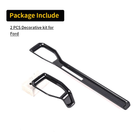 For Ford Mustang 2024+ Dashboard Vent Air Outlet Cover Kit Carbon Fiber