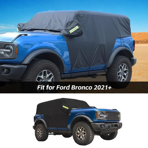 Car Cover All Weather Sun UV Dust Snow Protect For Ford Bronco 2021+ 2/4-Door Accessories | CheroCar