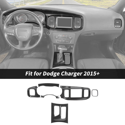 For 2015+ Dodge Charger 8.4 Inches Screen Console Dashboard Gear Shift Box Cover Trim