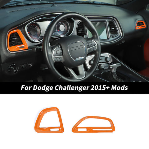 For 2015+ Dodge Challenger Dashboard Side Air Vent Outlet Cover Trim