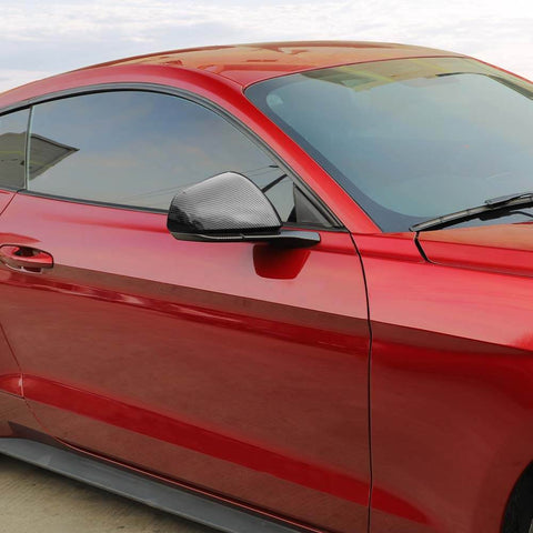 For 2015+ Ford Mustang Rearview Side Mirror Shell & Base Cover Trim Kit