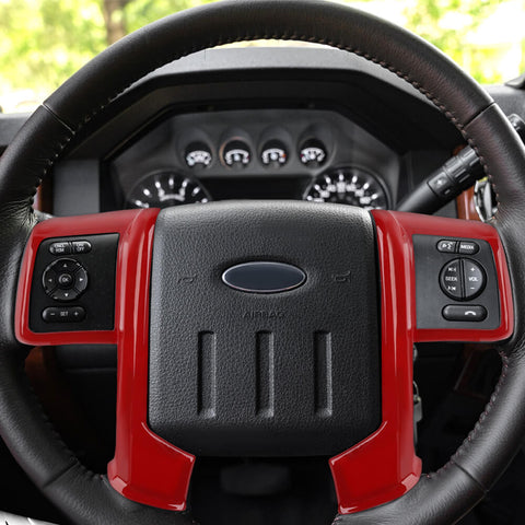 For 2008-2016 Ford F250/F350/F450/F550 Interior Steering Wheel Cover Trim