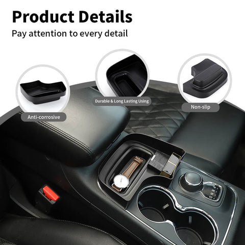 For 2014-2020 Dodge Durango Center Console Organizer Gear Shift Storage Box Tray