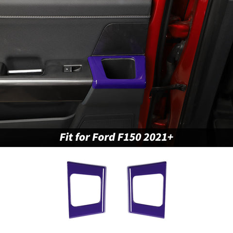 For 2021+ Ford F150 Rear Door Storage Compartment Trim Cover Decor Bezel