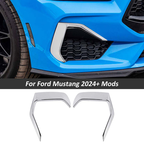 For 2024+ Ford Mustang Font Side Bumper Grille Cover Trim