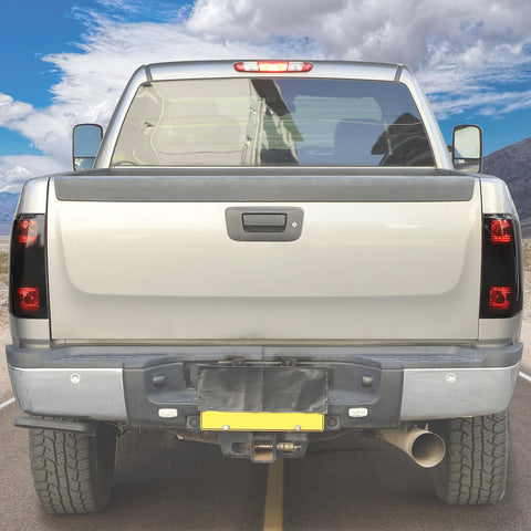 For 2007-2013 Chevy Silverado/GMC-SIERRA Smoked Black Tail Light Cover Trim Guard