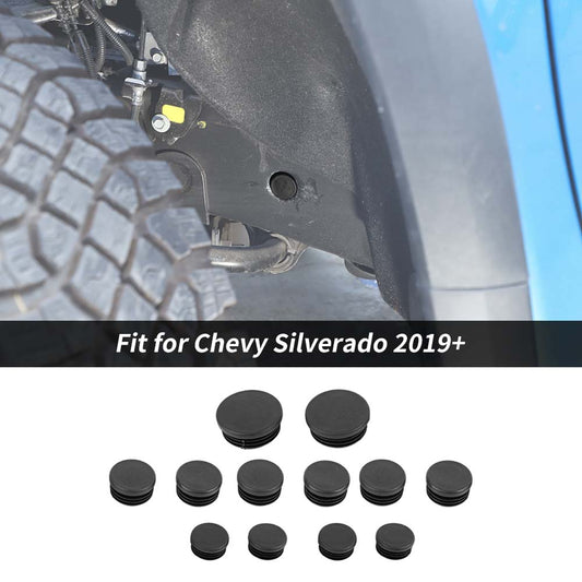 12 x Chassis Waterproof Rubber Stopper Plugs For Chevy Silverado/GMC SIERRA 2019+ Accessories | CheroCar