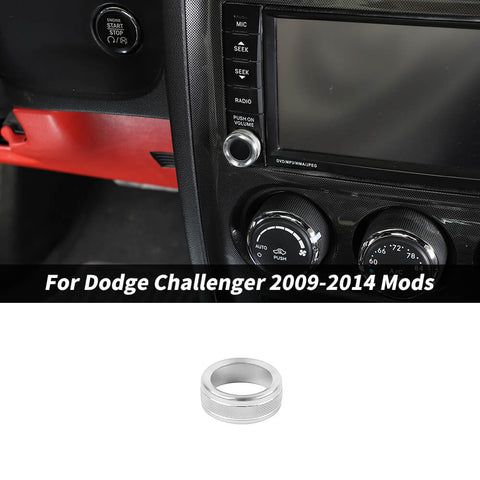 For 2009-2014 Dodge Challenger Center Console Navigation Switch Knob Trim Ring