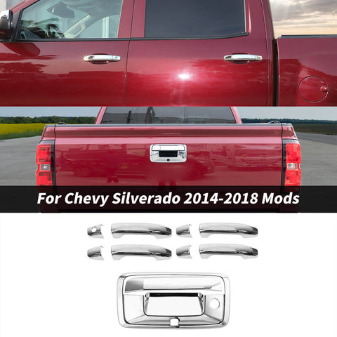For 2014-2018 Chevy Silverado/GMC Sierra 10 x Door Handle & Tailgate Cover Trim Kit