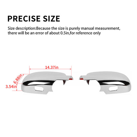 For 2007-2013 Chevy Suburban /Avalanche /Silverado /GMC-YUKON/SIREEA/Tahoe Rarview Mirror Shell Cover Trim Full-Cover