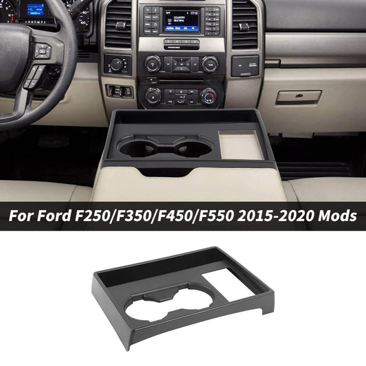 For 2015-2020 Ford F250/F350/F450/F550 Front Cup Holder Storage Box Organizer Tray