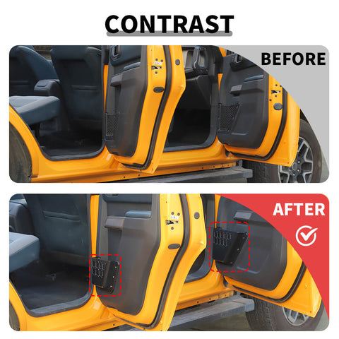 For 2021+ Ford Bronco Interior Front & Rear Door Mesh Storage Box