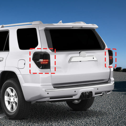 For 2010-2013 4Runner Smoked Black Tail Light Lamp Guard Cover Trim