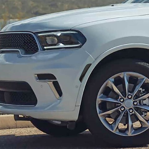 For 2024+ Dodge Durango Smoked Black Front Wheel Eyebrow Light Cover Trim Frame