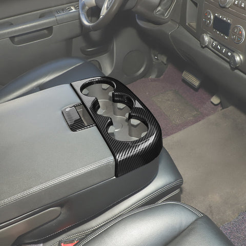 For 2007-2013 Chevy Silverado/GMC-SIERRA Front Armrest Box Cup Holder Panel Trim Cover