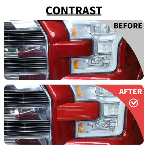 For 2015-2020 Ford F150 Front Face Bumper Headlight Grille Cover Trim