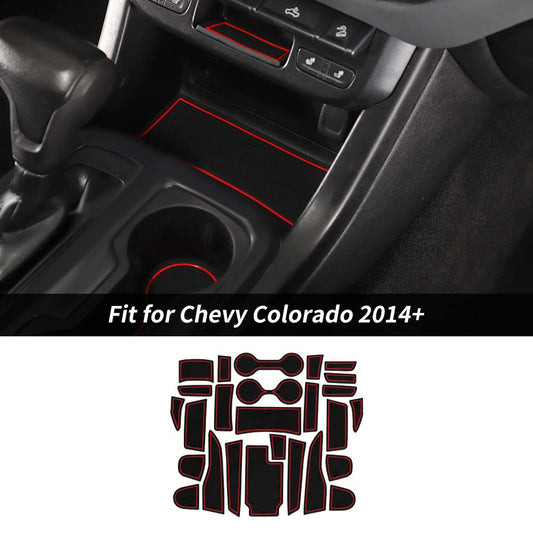 Door Slot Pad Center Console Liner Mats For Chevy Colorado 2014+ Accessories | CheroCar