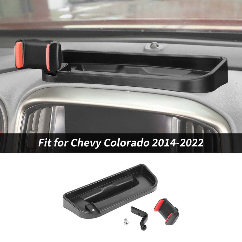 For 2014-2022 Chevy Colorado Cell Phone Holder Dash Mount with Storage Box Bracket