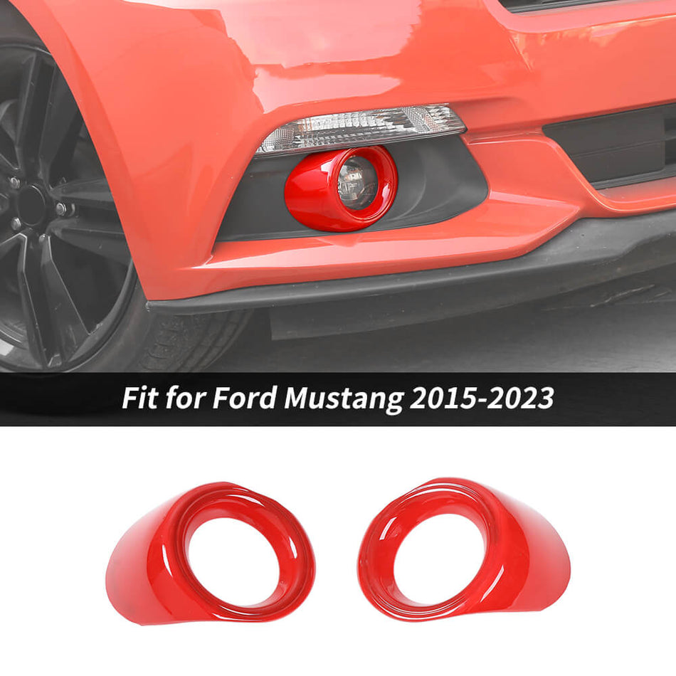 For 2015-2023 Ford Mustang 2 x Front Fog Light Lamp Molding Cover Trim Bezel
