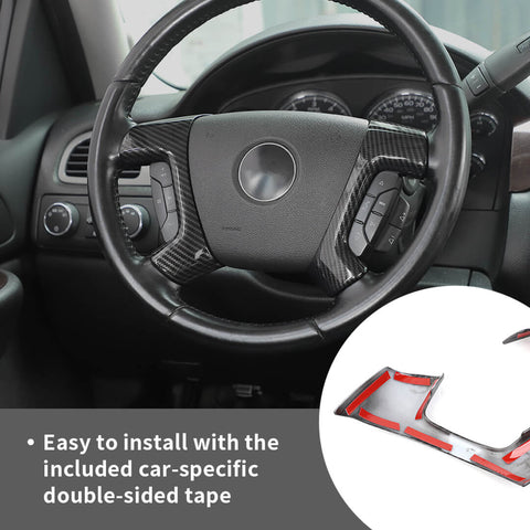 For 2007-2013 Chevy Silverado/GMC-SIERRA Interior Center Console Steering Wheel Cup Holder Trim Cover Kit