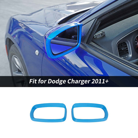 Rearview Mirror Rain Eyebrow Frame Trim For Dodge Charger 2011+ light Green Accessories | CheroCar