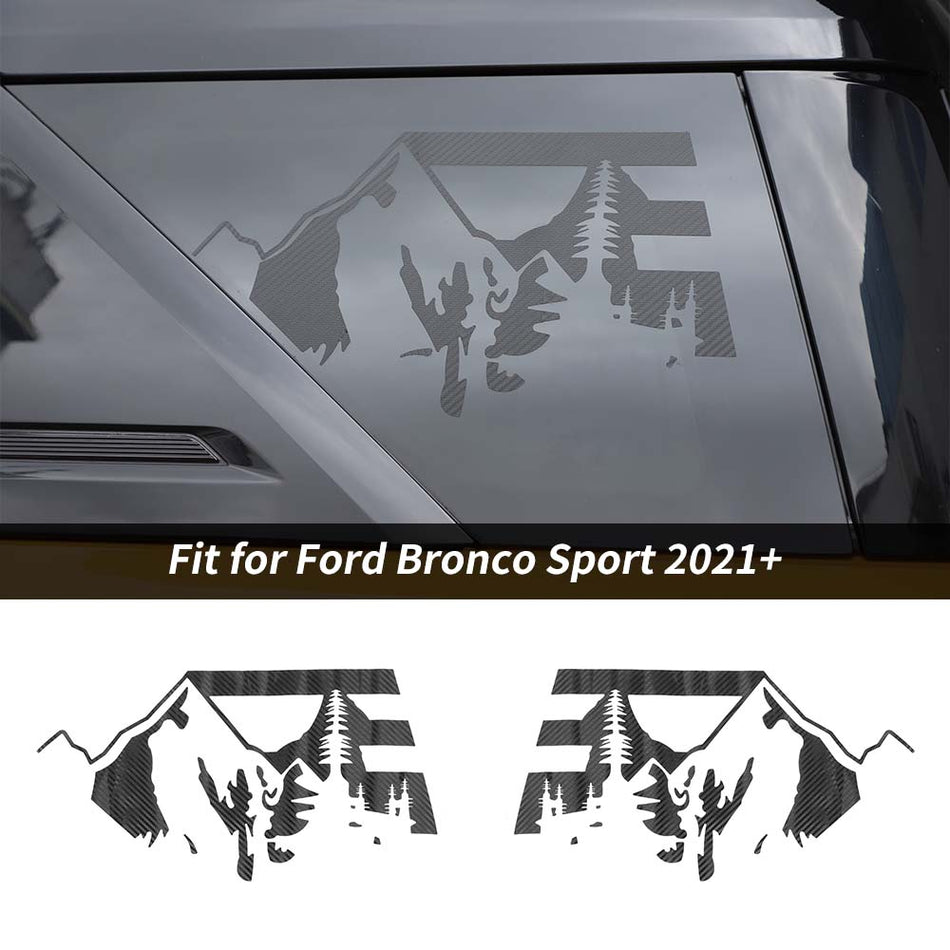 For 2021+ Ford Bronco Sport Rear Window Glass Decor Sticker Decals Trim