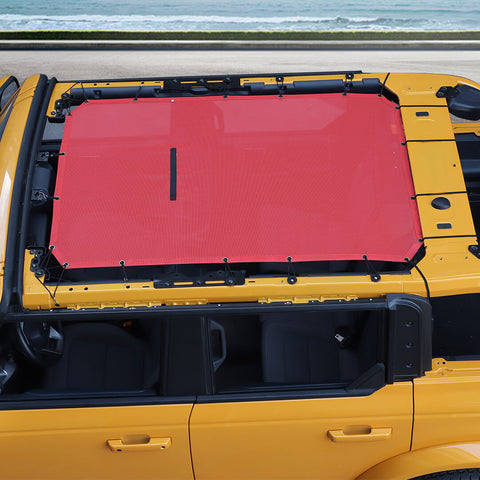 For 2021+ Ford Bronco Roof Insulation Net Mesh Bikini Top Sunshade Cover
