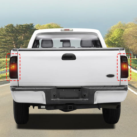 For 2024+ Ford F150 Tail Light Taillight Rear Light Garnish Cover Trim   Blackened(SmokedBlack)