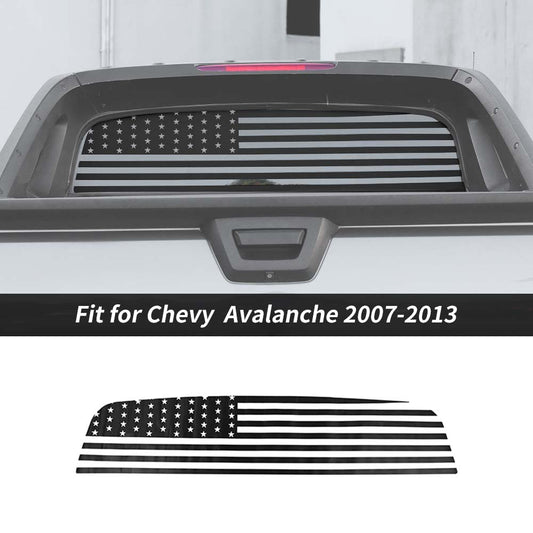 Rear Windshield Sticker Decal Trim For Chevy Avalanche 2007-2013 Black Accessories | CheroCar