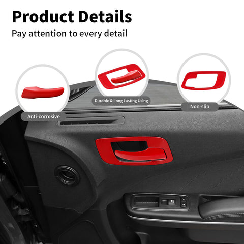 For 2011+ Dodge Charger/Chrysler 300C Interior Door Handle Ring Bowl Frame Decor Cover Trim Bezels