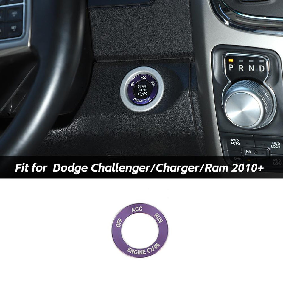 For 2010+ Dodge Challenger/Charger/Ram Engine Start Stop Button Knob Ring Trim
