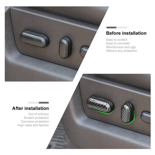 For 2009-2014 Ford F150 Raptor Electric Seat Adjustment Switch Cover Trim Decor