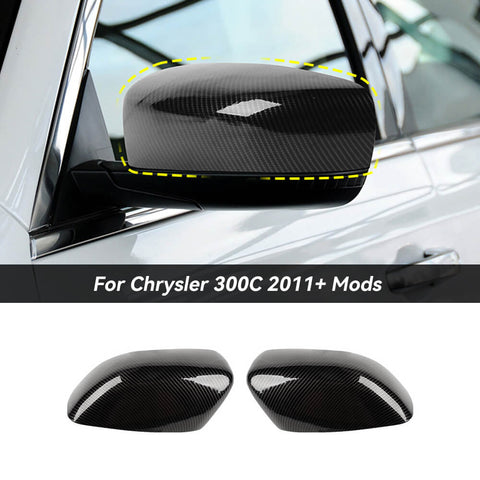 For 2011+ Chrysle 300C Exterior Rearview Mirror Decor Cover Trim Shell