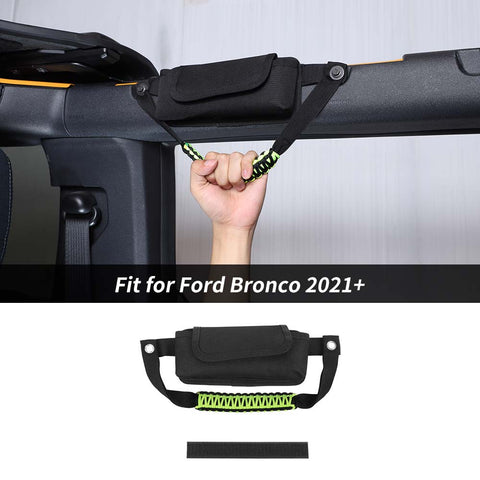 Rear Top Roll Bar Grab Handle Storage Bag Pocket For Ford Bronco 2021+ Accessories | CheroCar