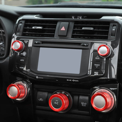 For 2010-2023 Toyota 4Runner Audio Air Conditioner Switch knob Bezel Rings