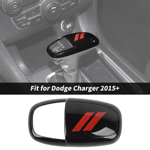 For Dodge 2015+ Charger/Challenger/ 2018+ Durango Interior Gear Shift Knob Decor Cover Trim Black