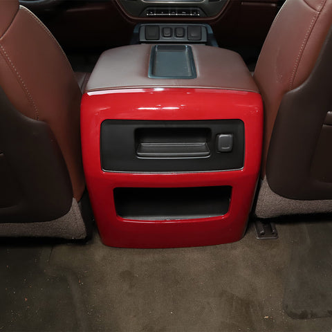 For 2014-2017 Chevy Silverado/Suburban/Tahoe/GMC-SIERRA/YUKON Interior Armrest Box Swtich Rear Air Vent Panel Trim Cover Kit (4 pcs)