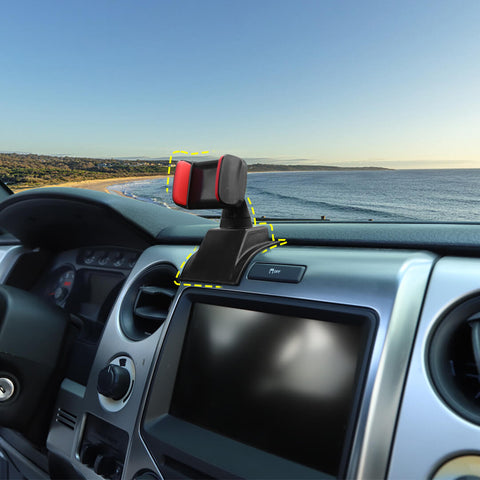 For 2013-2014 Ford F150 Raptor Center Console Dashboard Mobile Cell Phone Holder Bracket Stand