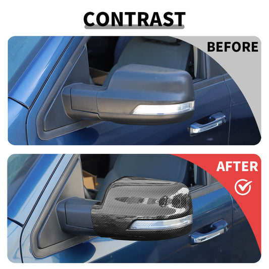 For 2018+ Dodge RAM Reverse Mirror Caps Shell Trim Cover