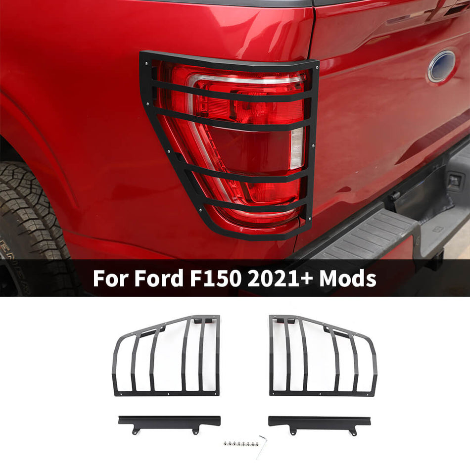 For 2021+ Ford F150 Rear Taillight Lamp Light Cover Trim Guard Protect (2 pcs)
