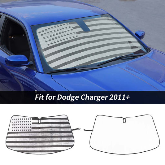 Front Windshield Sunshade Sun Heat Protector Sun Visor For Dodge Charger 2011+ Accessories | CheroCar