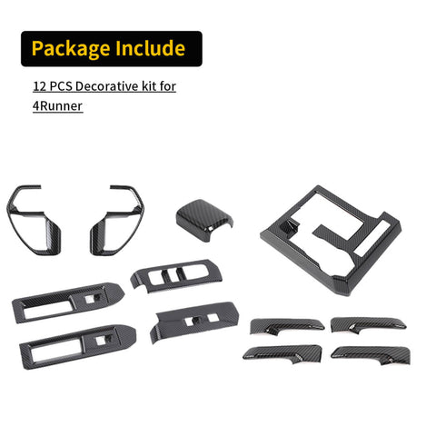 For 2024+ 4Runner Interior Center Console Decoration Cover Trim Kit