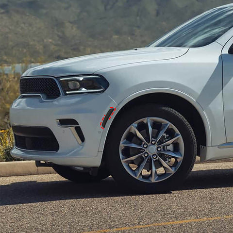 For 2024+ Dodge Durango Smoked Black Front Wheel Eyebrow Light Cover Trim Frame