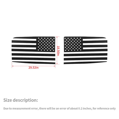 Car Rear Window Trim Stickers For Chevy Silverado/GMC Sierra 2014-2017 American flag Accessories | CheroCar