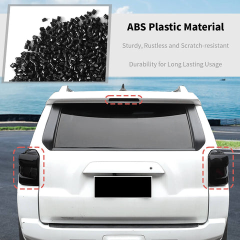 For 2014-2023 4Runner High Brake Light &Taillight Lamp Cover Trim Kit