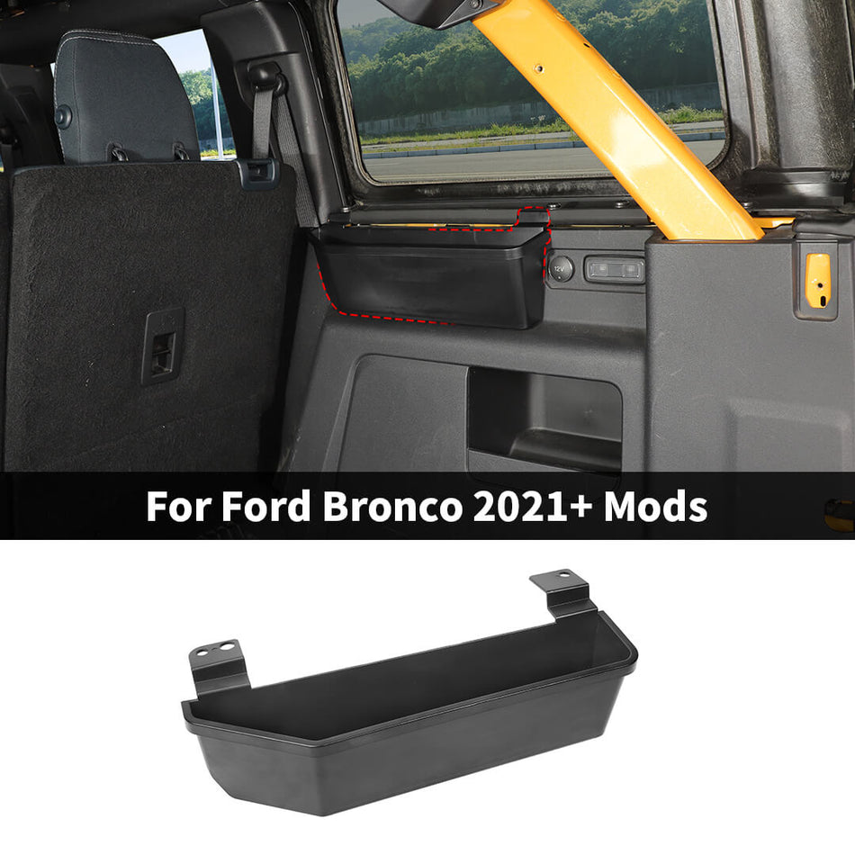 For 2021+ Ford Bronco 4 Door Rear Trunk Side Storage Box Right Side Cargo Organizer