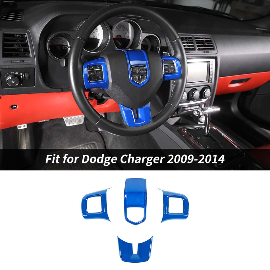 For Dodge 2009-2014 Charger/Challenger/ 2011-2013 Durango Steering Wheel Decor Cover Trim